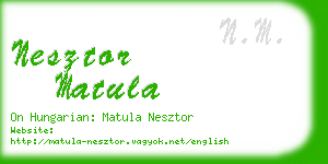 nesztor matula business card